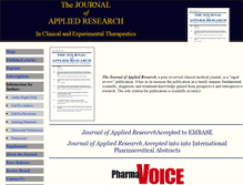 Tablet Screenshot of jrnlappliedresearch.com